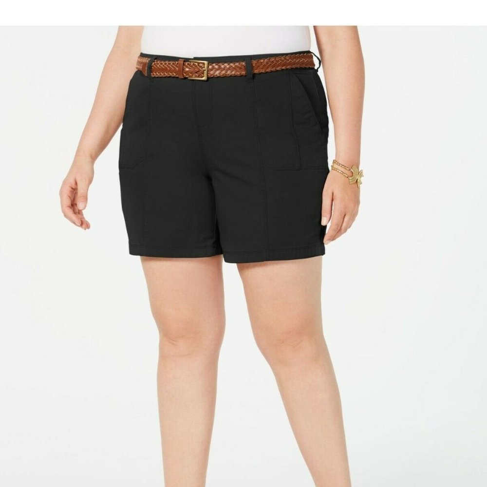 Style & Co womens mid rise cargo shorts Sz 24W